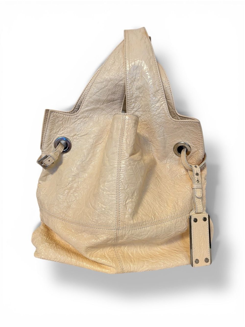 Givenchy Light Beige Leather Tote with Grommet Accents
